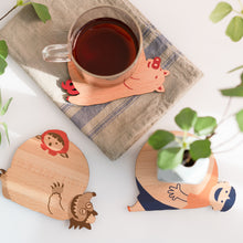 画像をギャラリービューアに読み込む, どうぶつの木製プレート＆コースター【おおかみ】｜Ten＆O Art+Craft（テンアンドオー　アートクラフト）
