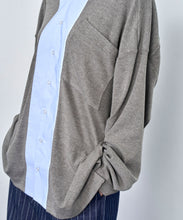 画像をギャラリービューアに読み込む, 【期間限定】ストライプ &amp; カットソー コンビネーション シャツ｜Nora Lily（ノラリリー）
