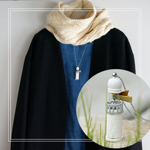 Des Ailes（デゼル） 本革お守り灯台ペンダント | グリーン | 大きめ | 冬マリン | 未来を照らすお守り | 合格祈願 | 受験 | 入学・進学祝い｜Des Ailes（デゼル）（デゼル）｜Des Ailes（デゼル）（デゼル）