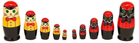 SEMYON CAT Matryoshka 5 pcs（セミョンキャット マトリョーシカ 5個組）｜VOLGA（ヴォルガ）