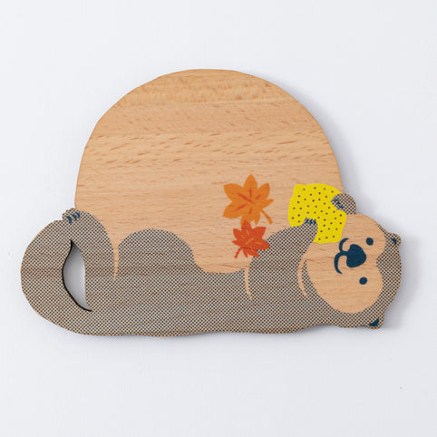 Ten＆O Art+Craft どうぶつの木製プレート＆コースター【ひろしまらっこ】｜Ten&O
