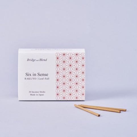 Bridge and Blend 【千年の日本の香り】"Six in Sense"｜RAKUYO｜スティック香 ｜ミニ寸 20本入り 天然｜Bridge and Blend（ブリッジアンドブレンド）｜Bridge and Blend（ブリッジアンドブレンド）｜Bridge and Blend（ブリッジアンドブレンド）