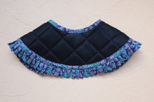 画像をギャラリービューアに読み込む, quilted frill collar (black quilt×blue liberty print)｜RonRon baby &amp; mom（ロンロンベビーアンドマム）
