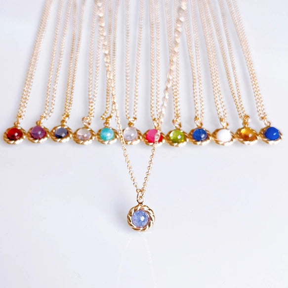 【選べる誕生石】天然石フラワーネックレス｜SAKURA jewelry（サクラジュエリー）