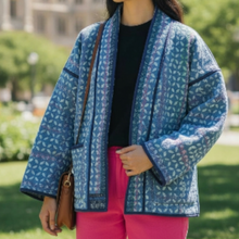 画像をギャラリービューアに読み込む, vintage kantha jacket "蒼の記憶" #5｜ananyaﾕｲｲﾂﾑﾆ（アナンヤユイイツムニ）
