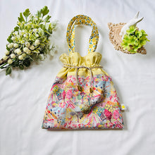 画像をギャラリービューアに読み込む, パッチワーク巾着バッグ（イエロー）｜Nikomatch（ニコマッチ）
