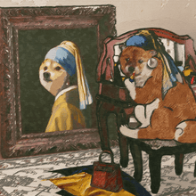 画像をギャラリービューアに読み込む, 【キャンバスアート】名画の中の柴犬たち｜yoshie moriuchi ARTWORKS（ヨシエモリウチアートワークス）
