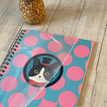 画像をギャラリービューアに読み込む, A5方眼リングノートドット猫顔柄｜CapeTek（チャペテク）
