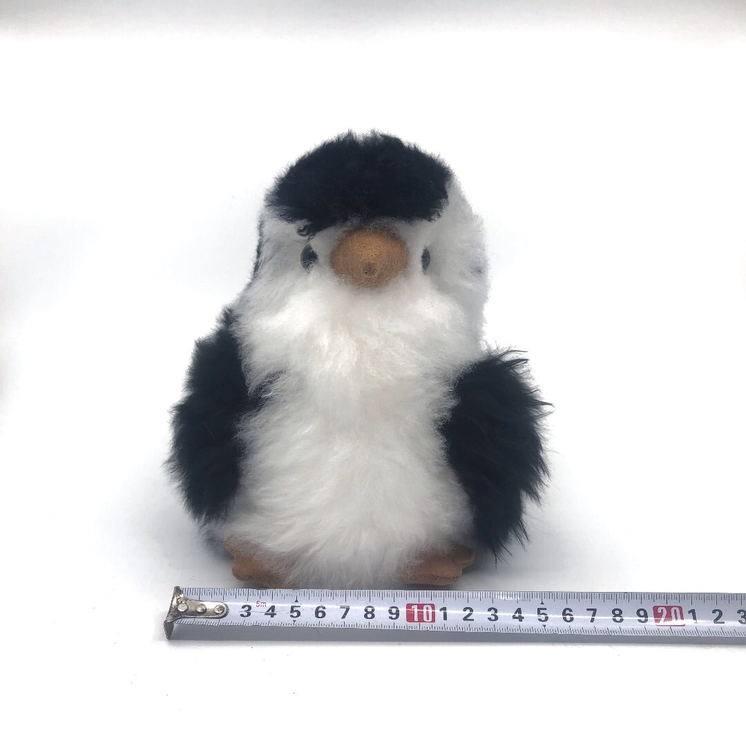アルパカ毛100%人形 ペンギン ベビーアルパカの天然皮革 ペンギン ぬいぐるみ｜ペルー職人手仕事