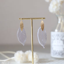 画像をギャラリービューアに読み込む, 本物のリーフとメタルリーフのピアス／イヤリング｜FT2 works（エフティーツーワークス）
