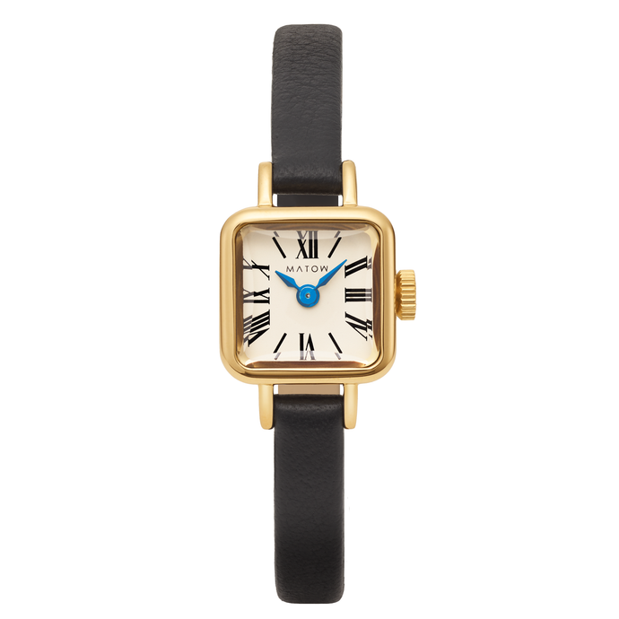 MATOW TSUKI 淡月 / MINI SQUARE GOLD WHITE BLACK LEATHER｜MATOW（マトウ）