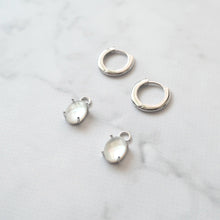 画像をギャラリービューアに読み込む, マザーオブパール ワンタッチ ダングル ピアス（シルバー925／ロジウムプレーティング）｜SMUK（スムーク）
