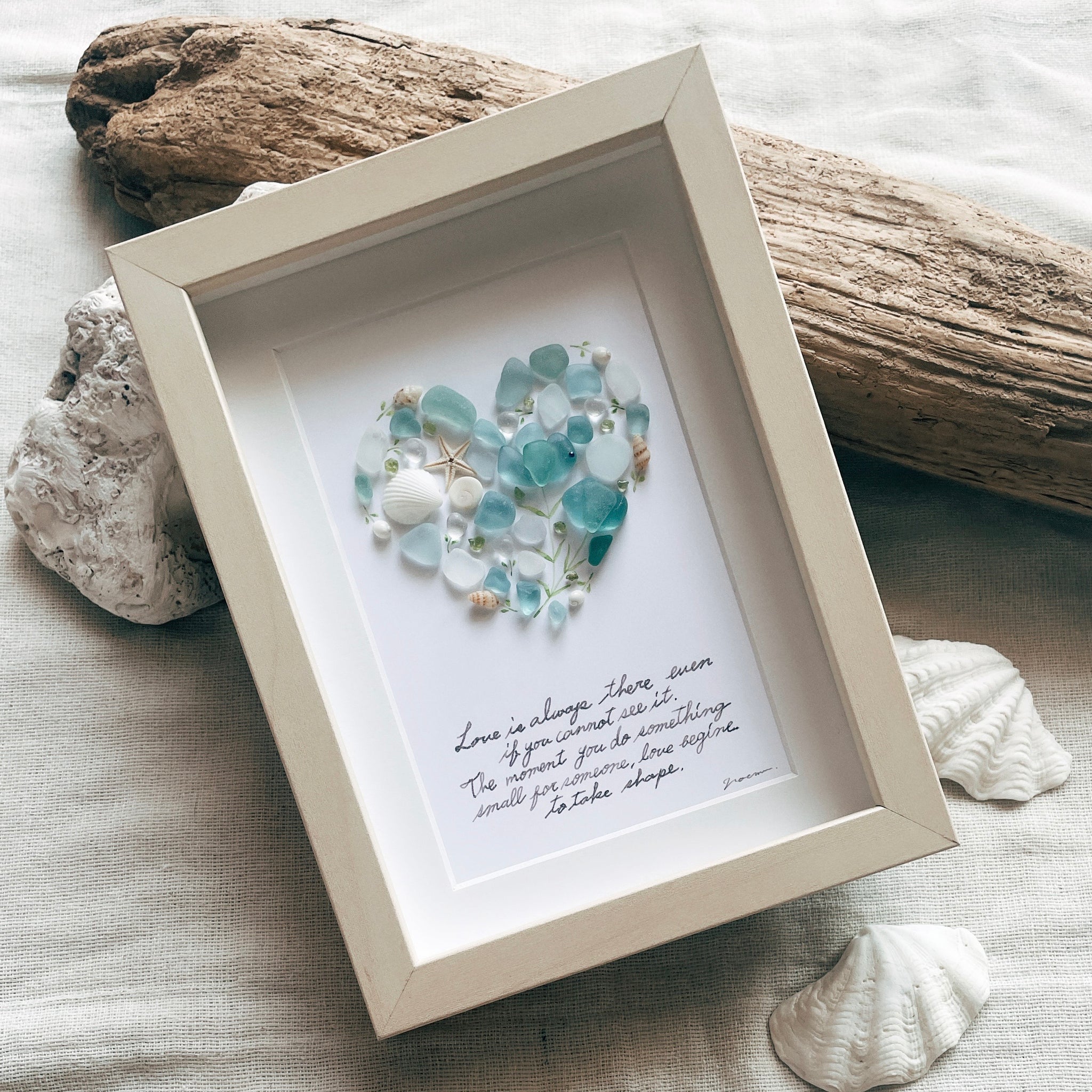 シーグラスアート☆どれにしようかな…♡☆ シーグラスアート☆幸せの青い蝶