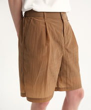 画像をギャラリービューアに読み込む, Sheer Crinkle-Finish Woven Wide Shorts（POPUP限定）｜MODE COMMUTER（モードコミューター）
