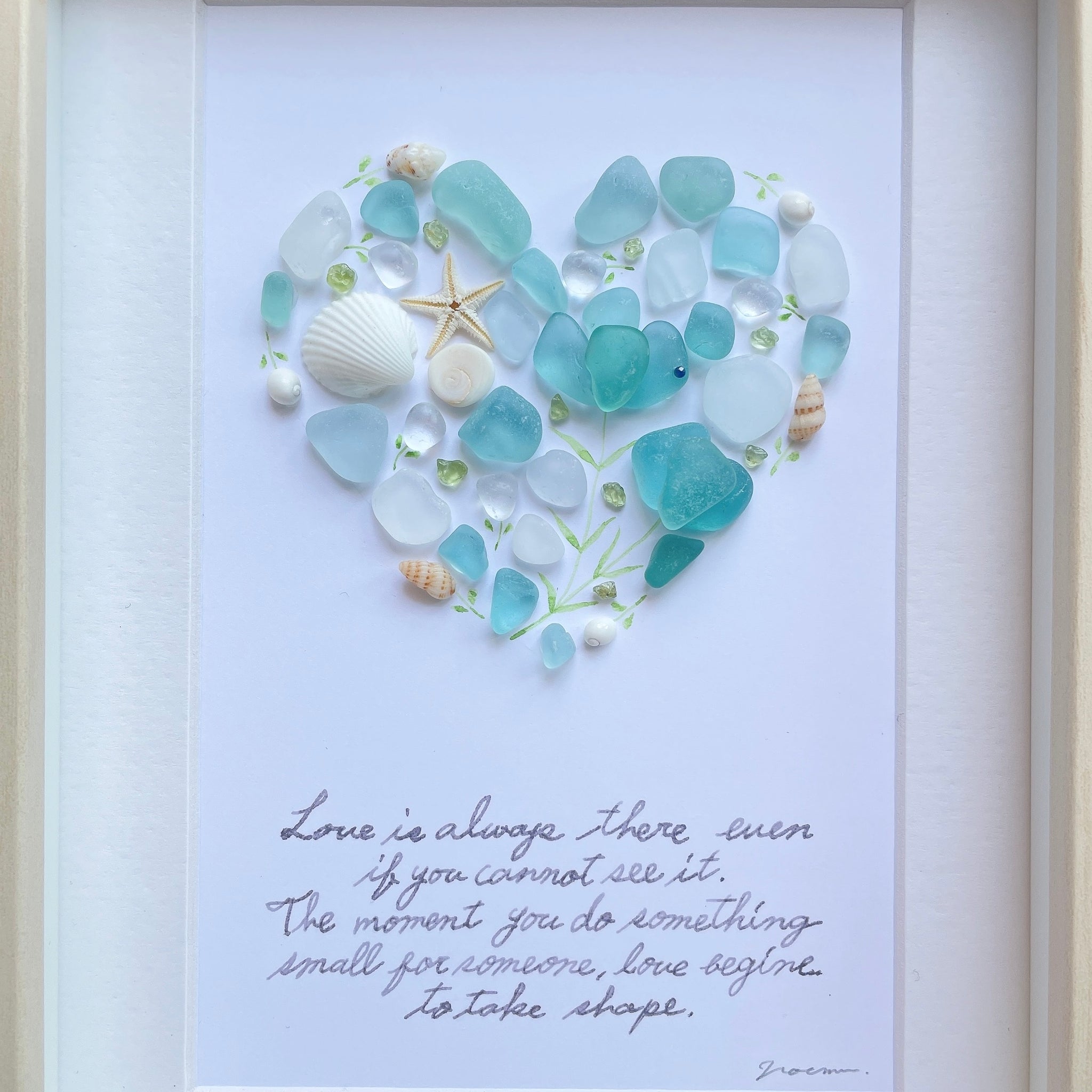 いたずらしちゃえなかったオバケ 。　シーグラスアート いたずらしちゃえなかったオバケ 。シーグラスアート