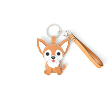 画像をギャラリービューアに読み込む, ハンドメイドレザー製キーホルダーチャーム　WANCO・チワワ｜WOODPEPE（ウードペペ）
