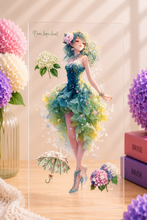 画像をギャラリービューアに読み込む, Floral Princess Hydrangea Melody Dress Up Collage Sticker｜nene_hope_heart（ネネホープハート）
