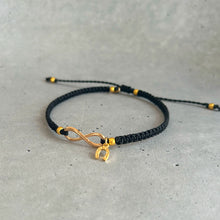 画像をギャラリービューアに読み込む, オリジナルワックスコードアンクレット インフィニティ×馬蹄 選べる3カラー｜On Cloud Nine（オンクラウドナイン）
