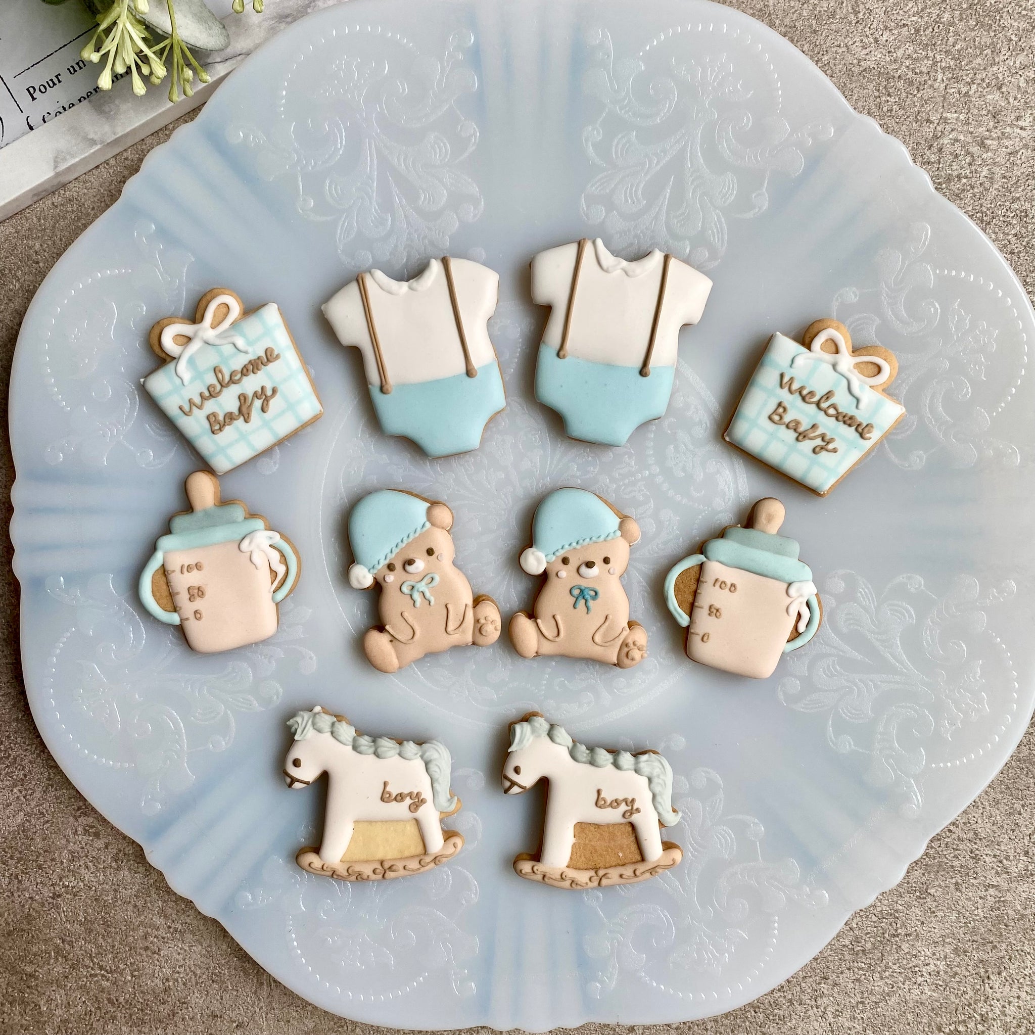 baby boy アイシングクッキーセット｜sumirecookies（スミレ