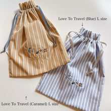 画像をギャラリービューアに読み込む, Palpitation Original Embroidery Kinchaku / Love To Travel｜Palpitation（パルピテーション）
