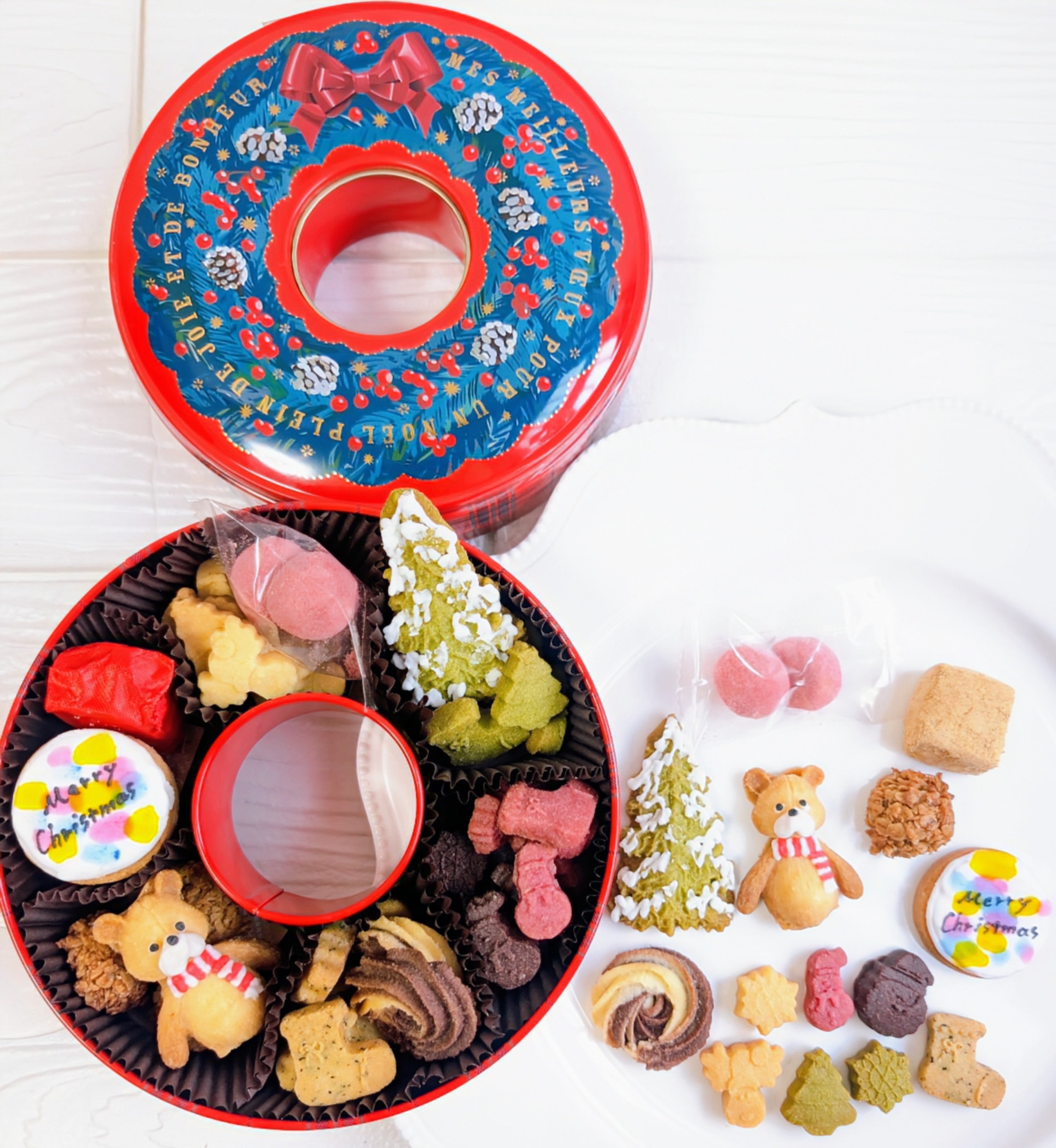 クリスマス限定缶（卵不使用）米粉とオートミールのリース缶|やまのさんち