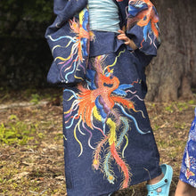 画像をギャラリービューアに読み込む, キッズ浴衣・帯セット【鳳凰】山崎大輝デザイン｜KUTANI×KIMONO（クタニキモノ）
