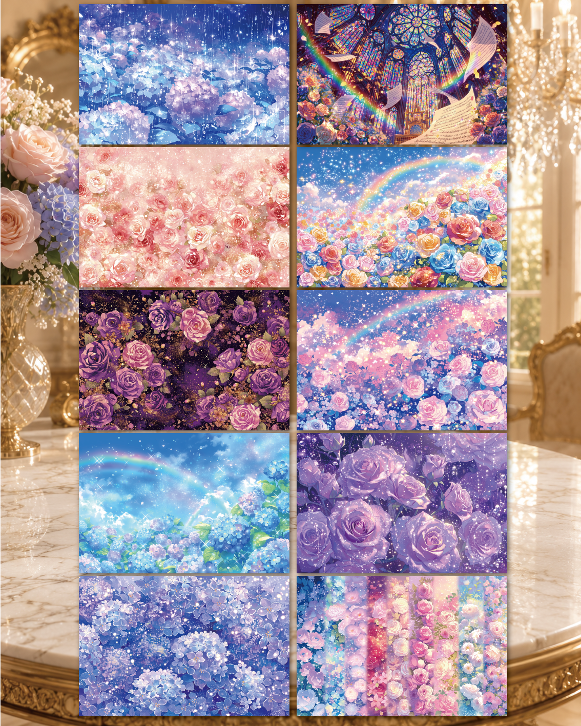 Floral Princess Hydrangea Melodyデザインペーパーブック