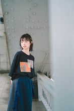 画像をギャラリービューアに読み込む, バイカラースカート　col:ネイビー｜POLS（ポルス）
