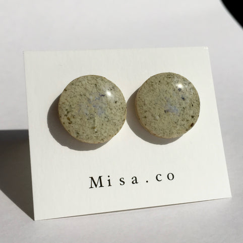 Misa.co 【一点物】クリスタルクリア陶器ピアス｜Misa.co（ミサコ）