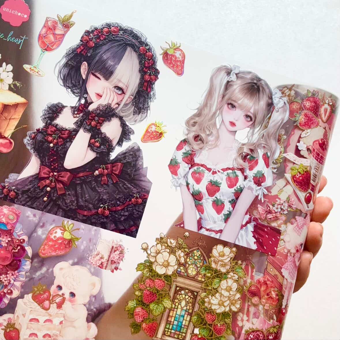 国内作家 nene様 Strawberry Jewel PETテープ Strawberry Jewelクリスタルインク立体箔押しPETテープ20cm幅