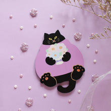画像をギャラリービューアに読み込む, 猫雑貨・木製プレート＆コースター【ねこまみれ　推し色　紫】｜Ten＆O Art+Craft（テンアンドオー　アートクラフト）
