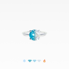 画像をギャラリービューアに読み込む, 色が変わる宝石リング　キラナライト瑞雪「虹立ち」　ラウンド6mm　SV925｜atelier ShowKer（アトリエショーカー）
