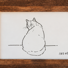 画像をギャラリービューアに読み込む, MEーSー００８７　名刺サイズ　線画ねこ｜猪猫（イノネコ）
