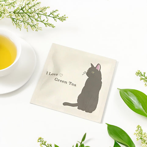 Chaime I Love Green Tea　緑茶ティーバッグ　くろねこ②｜Chaime（チャイム）