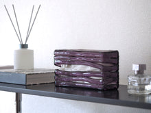 画像をギャラリービューアに読み込む, 露 -TSUYU- ティッシュケース ウェア しょうぶ（パープル）｜ame（アメ）
