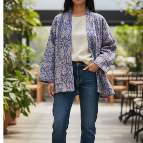 ananyaﾕｲｲﾂﾑﾆ "pink ripples"  vintage kantha jacket/ヴィンテージカンタジャケット｜ananyaﾕｲｲﾂﾑﾆ（アナンヤユイイツムニ）