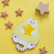 画像をギャラリービューアに読み込む, 商品名 猫雑貨・木製プレート＆コースター【ねこまみれ　推し色　黄】｜Ten＆O Art+Craft（テンアンドオー　アートクラフト）
