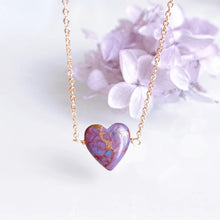 画像をギャラリービューアに読み込む, 大人ハートパープルコッパーターコイズネックレス｜SAKURA jewelry（サクラジュエリー）
