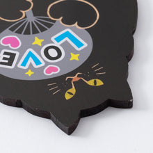 画像をギャラリービューアに読み込む, 猫雑貨・木製プレート＆コースター【ねこまみれ　推し色　黒】｜Ten＆O Art+Craft（テンアンドオー　アートクラフト）
