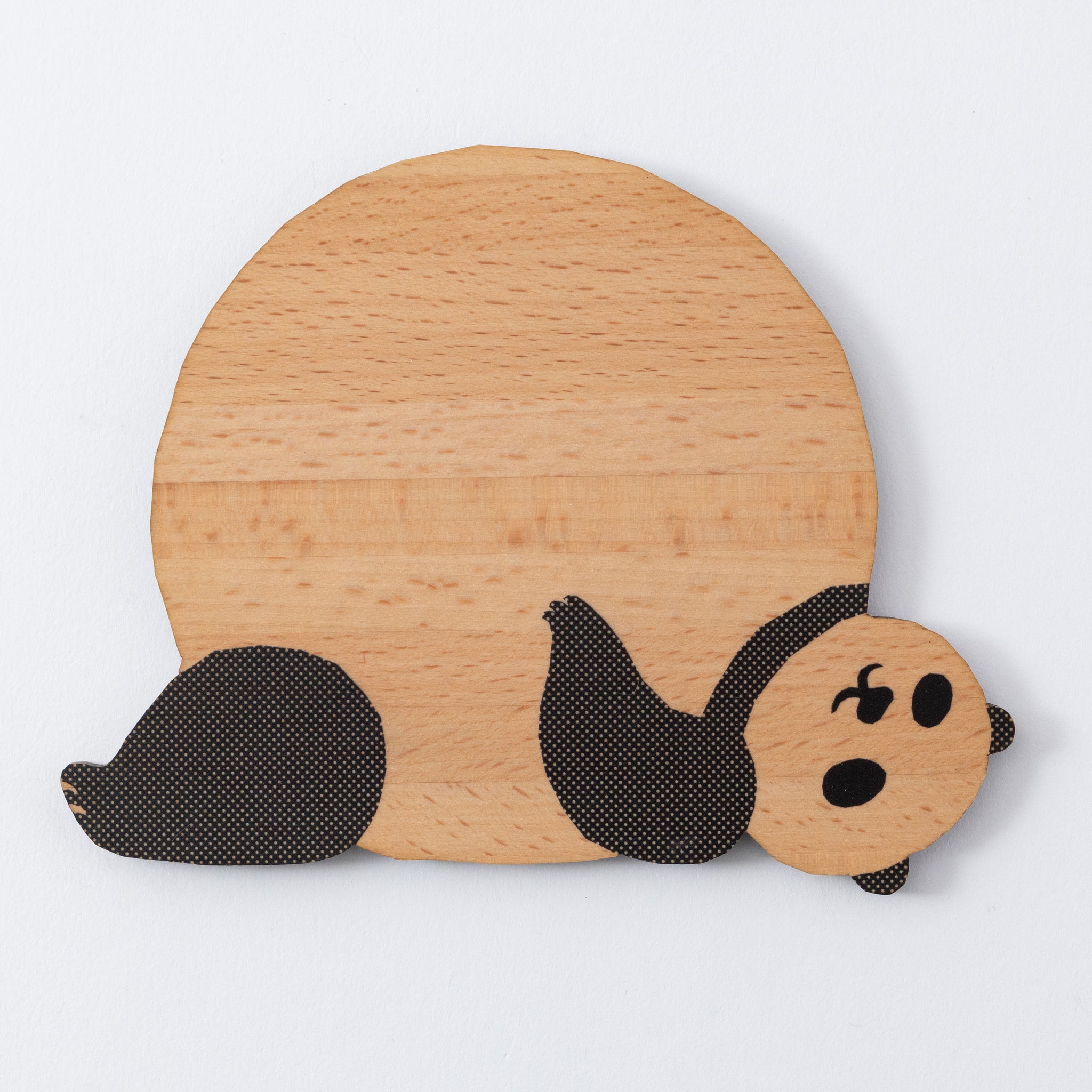 木製コースター・どうぶつモチーフ【ぱんだ】｜Ten＆O Art+Craft（テン