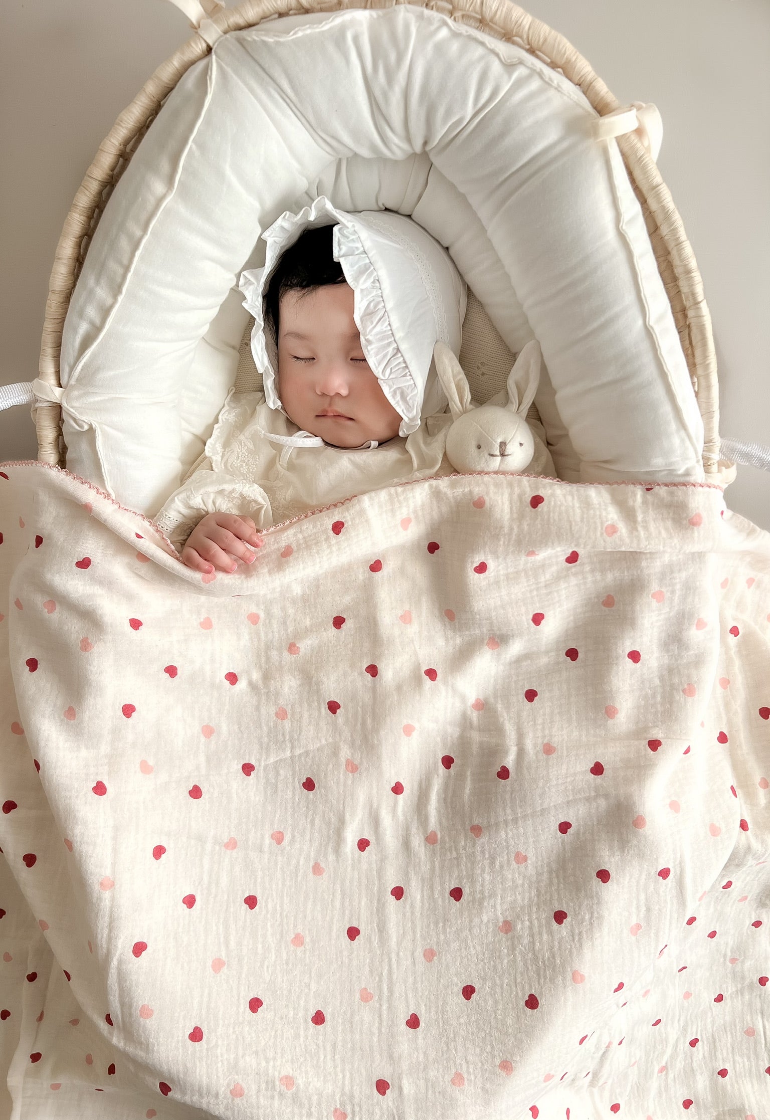 Velvet heart -Organic cozy blanket/4重ガーゼ｜Bébémoose （ベベムース）