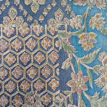 画像をギャラリービューアに読み込む, 手染めきもの生地御朱印帳　江戸更紗裂取(青)｜染の里おちあい（ソメノサトオチアイ）
