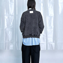 画像をギャラリービューアに読み込む, デニムルック プルオーバー スウェットシャツ｜Nora Lily（ノラリリー）
