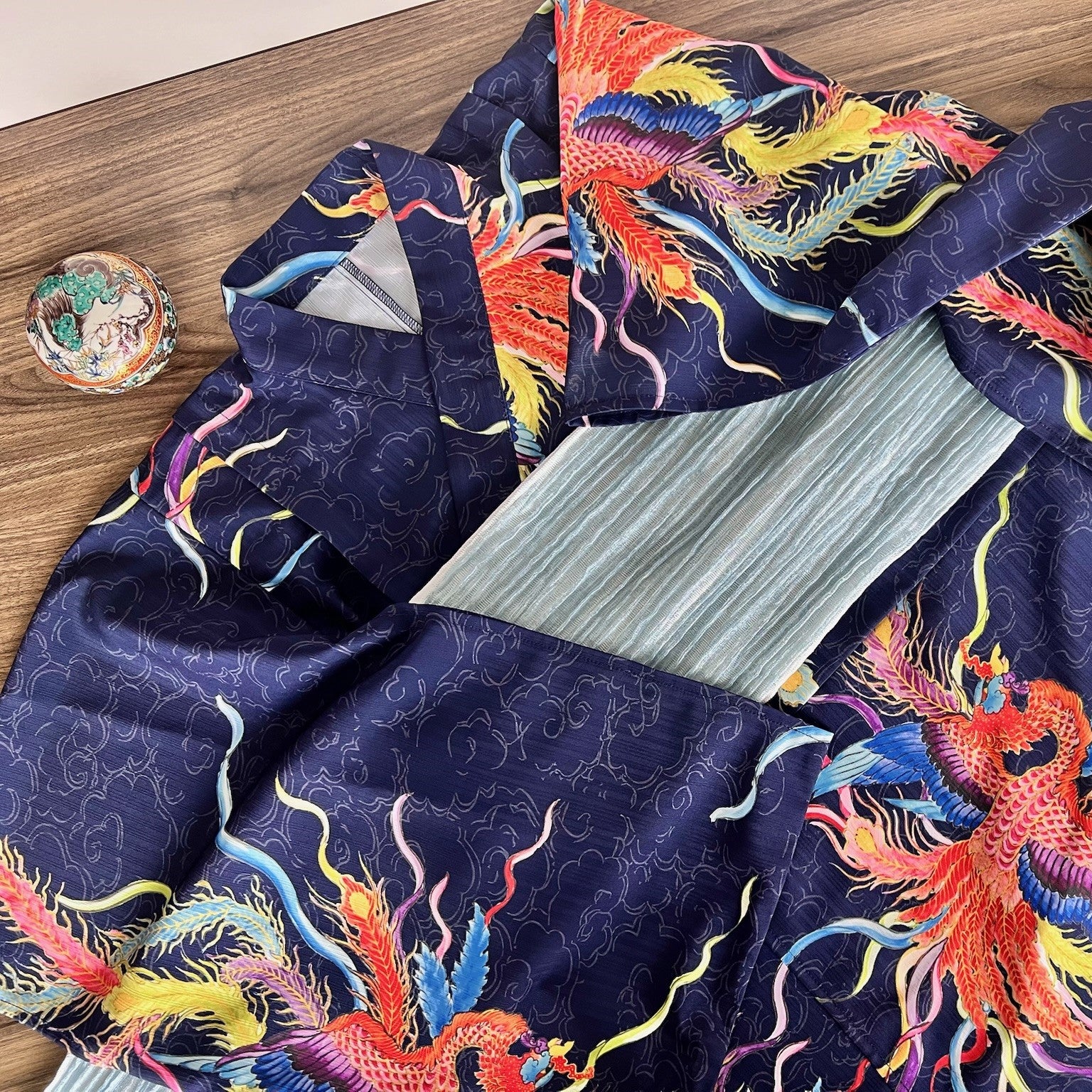 キッズ浴衣・帯セット【鳳凰】山崎大輝デザイン｜KUTANI×KIMONO
