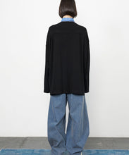 画像をギャラリービューアに読み込む, 【期間限定】ストライプ &amp; カットソー コンビネーション シャツ｜Nora Lily（ノラリリー）
