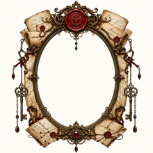 画像をギャラリービューアに読み込む, Crimson Frame 妖艶箔押しレーザーカット マテリアルペーパー｜nene_hope_heart（ネネホープハート）
