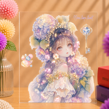 画像をギャラリービューアに読み込む, Floral Princess Hydrangea Melody クリスタルインクキスカットコラージュステッカー｜nene_hope_heart（ネネホープハート）
