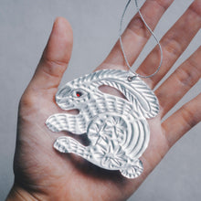 画像をギャラリービューアに読み込む, Metal Embossed Ornament - Rabbit -｜SZIAOREO ARTWORKS（シアオレオアートワークス）
