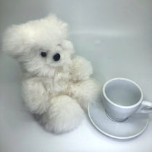 画像をギャラリービューアに読み込む, ベビーアルパカの天然皮革 テディベアぬいぐるみ｜ペルー職人手仕事・一点もの
