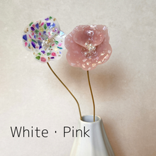 画像をギャラリービューアに読み込む, オーロラポピーセット-シェルモザイク＆カラー｜aono earcuff and design（アオノイヤーカフアンドデザイン）
